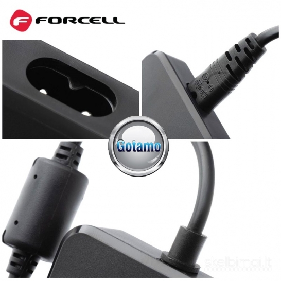 964 Universalus nešiojamo kompiuterio kroviklis Forcell 90W USB-C + antgaliai