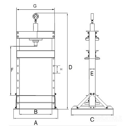 Hidraulinis presas 20 tonų