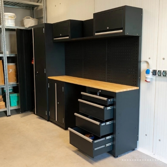 Profesionalus darbastalių komplektas, garažo baldai, 13vnt