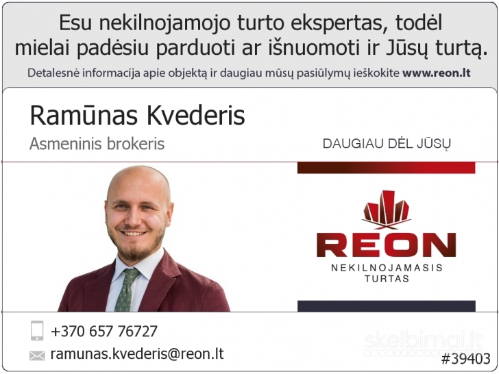 PARDUODAMAS DVIEJŲ KAMBARIŲ BUTAS APSUPTAS MOKYKLŲ IR KASDIENIŲ PASLAUGŲ!