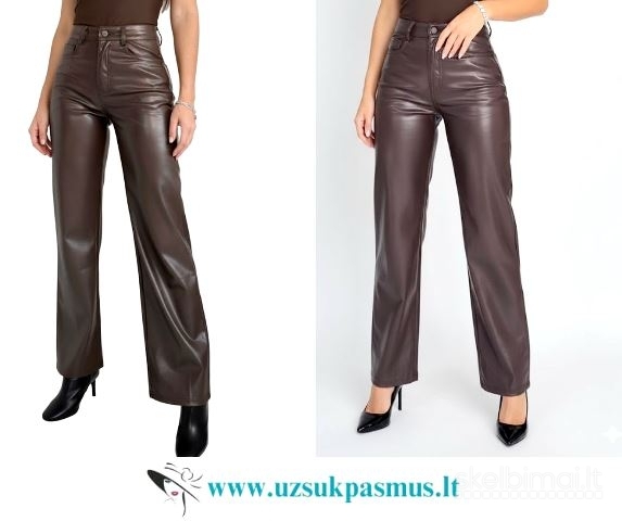 Eko odos šokolado spalvos kelnės 