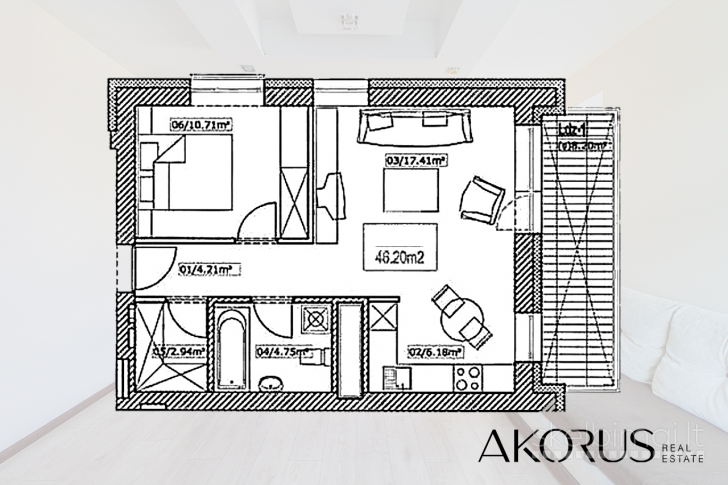 Akorus.lt – šviesus, tvarkingas butas ramioje Vilniaus dalyje