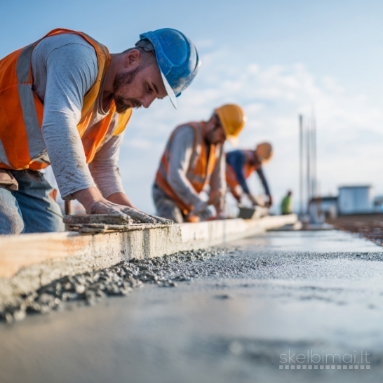 Betonuotojai darbui Vilniuje (statybos darbai, armatūra, klojiniai)