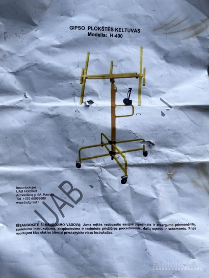Gipso kartono plokščių keltuvas 4 m.