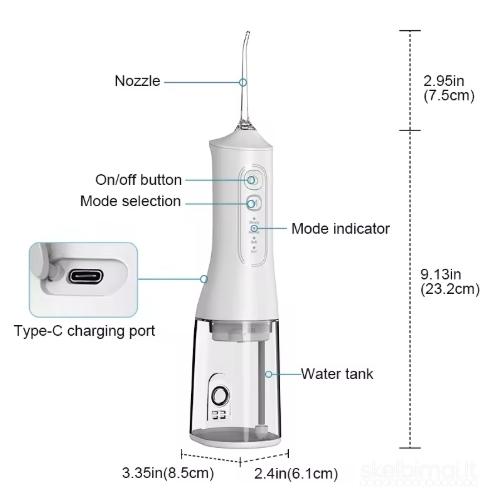 Naujas Akumuliatorinis burnos irrigatorius oral 
