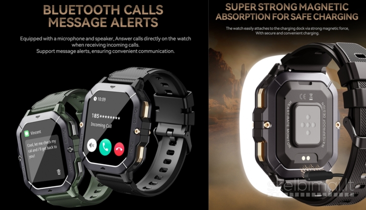 NAUJAS! CUBOT 2.02" HD IŠMANUSIS LAIKRODIS - SMART WATCH