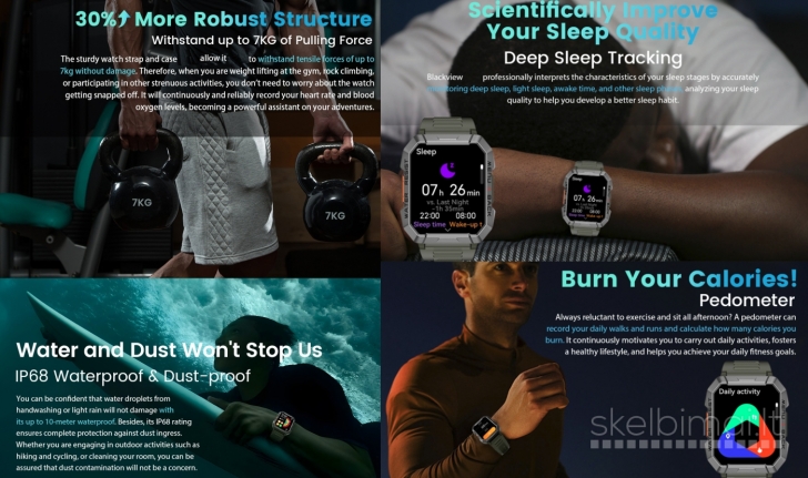 NAUJAS! BLACKVIEW 2.01" HD IŠMANUSIS LAIKRODIS - SMART WATCH