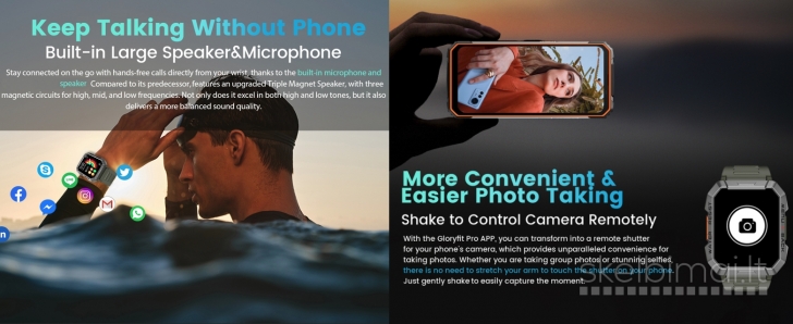 NAUJAS! BLACKVIEW 2.01" HD IŠMANUSIS LAIKRODIS - SMART WATCH