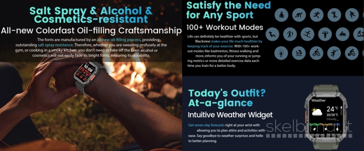 NAUJAS! BLACKVIEW 2.01" HD IŠMANUSIS LAIKRODIS - SMART WATCH