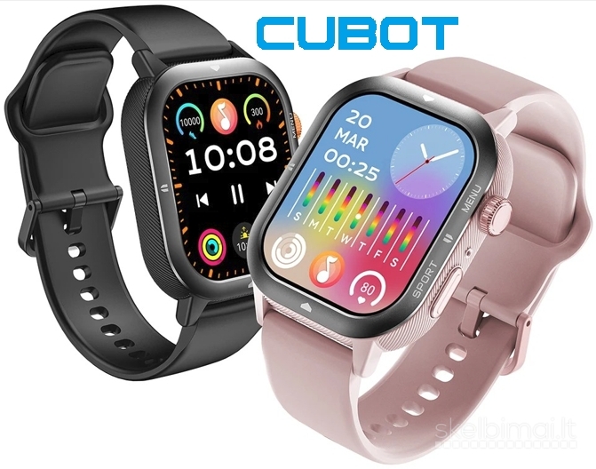 NAUJAS! CUBOT 1.93" HD IŠMANUSIS LAIKRODIS - SMART WATCH