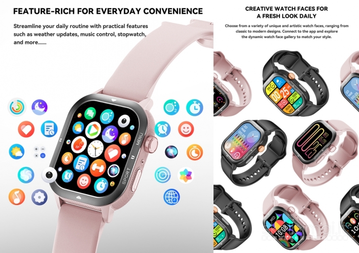 NAUJAS! CUBOT 1.93" HD IŠMANUSIS LAIKRODIS - SMART WATCH