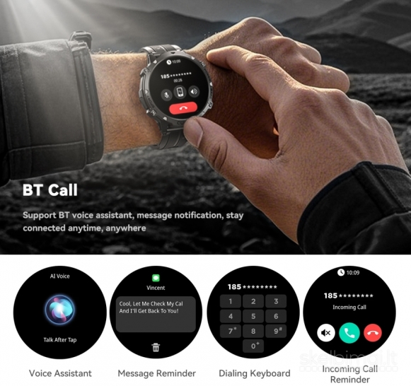 NAUJAS! CUBOT AMOLED 1.73" HD IŠMANUSIS LAIKRODIS - SMART WATCH