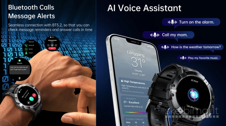 NAUJAS! CUBOT 1.52" HD IŠMANUSIS LAIKRODIS - SMART WATCH