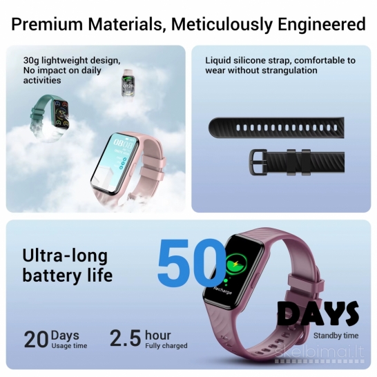 NAUJAS! BLACKVIEW 1.47" HD IŠMANUSIS LAIKRODIS  - SMART WATCH