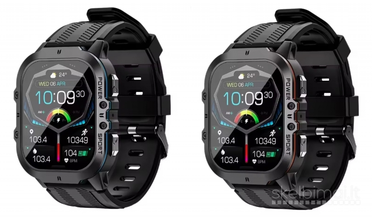 NAUJAS! OUKITEL 1.96" AMOLED HD IŠMANUSIS LAIKRODIS - SMART WATCH