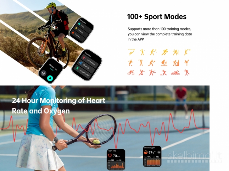 NAUJAS BLACKVIEW 1.91" HD  IŠMANUSIS LAIKRODIS - SMART WATCH