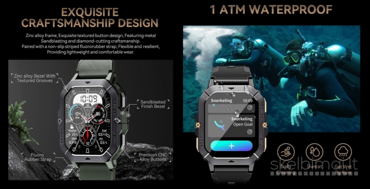 NAUJAS! CUBOT 2.02" HD IŠMANUSIS LAIKRODIS - SMART WATCH