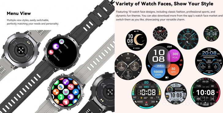 NAUJAS! CUBOT AMOLED 1.73" HD IŠMANUSIS LAIKRODIS - SMART WATCH