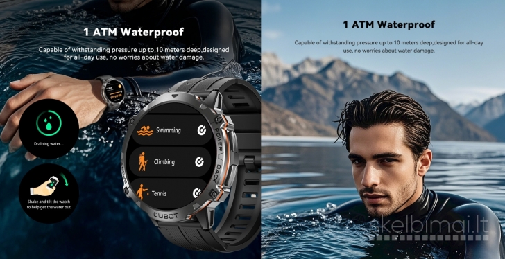 NAUJAS! CUBOT AMOLED 1.73" HD IŠMANUSIS LAIKRODIS - SMART WATCH