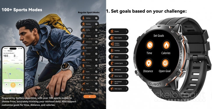 NAUJAS! CUBOT AMOLED 1.73" HD IŠMANUSIS LAIKRODIS - SMART WATCH