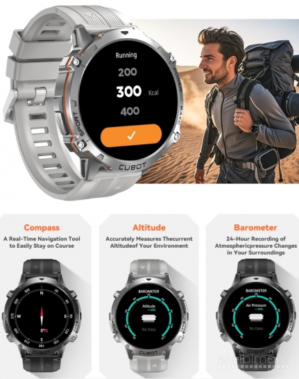 NAUJAS! CUBOT AMOLED 1.73" HD IŠMANUSIS LAIKRODIS - SMART WATCH