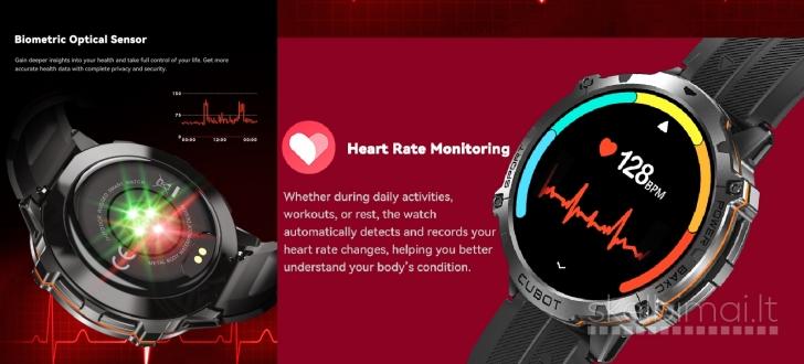 NAUJAS! CUBOT AMOLED 1.73" HD IŠMANUSIS LAIKRODIS - SMART WATCH