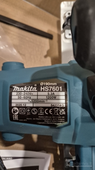 Makita Hs7601 diskinis pjūklas 190mm su dėže