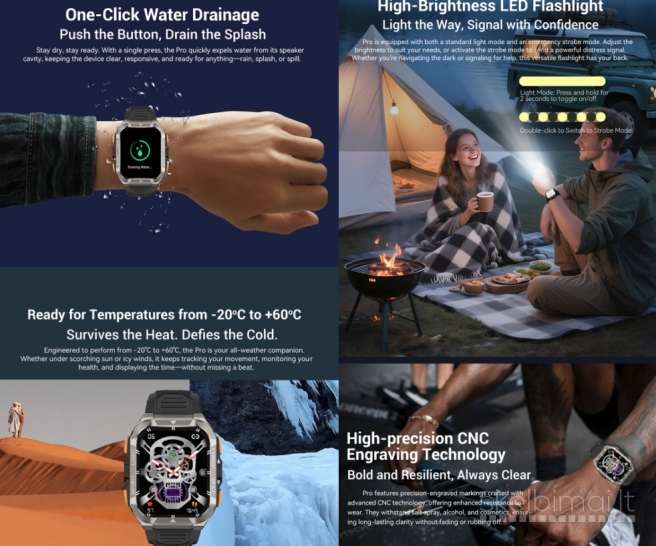 NAUJAS! BLACKVIEW PRO 1.91" HD IŠMANUSIS LAIKRODIS - SMART WATCH