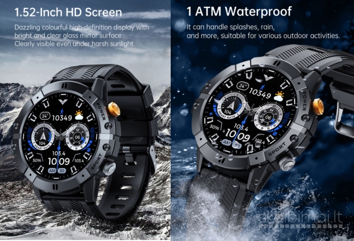 NAUJAS! CUBOT 1.52" HD IŠMANUSIS LAIKRODIS - SMART WATCH