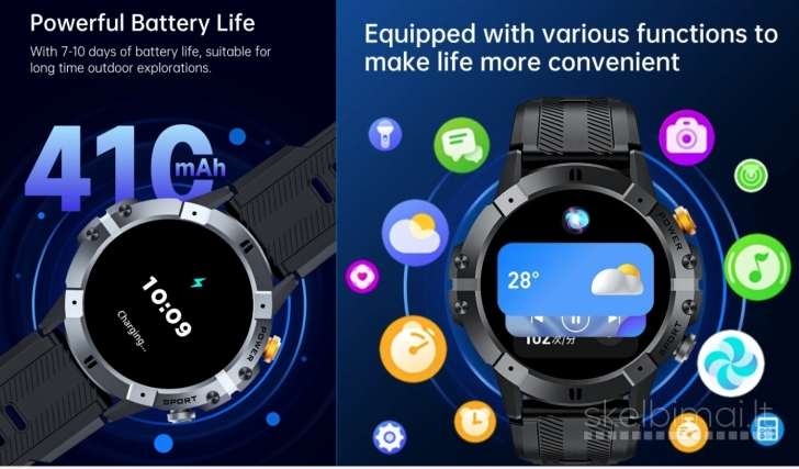 NAUJAS! CUBOT 1.52" HD IŠMANUSIS LAIKRODIS - SMART WATCH