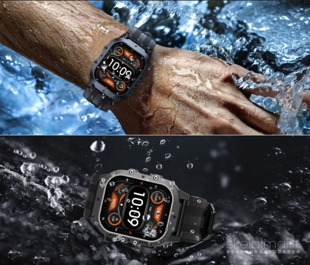 NAUJAS! OUKITEL 1.96" AMOLED HD IŠMANUSIS LAIKRODIS - SMART WATCH