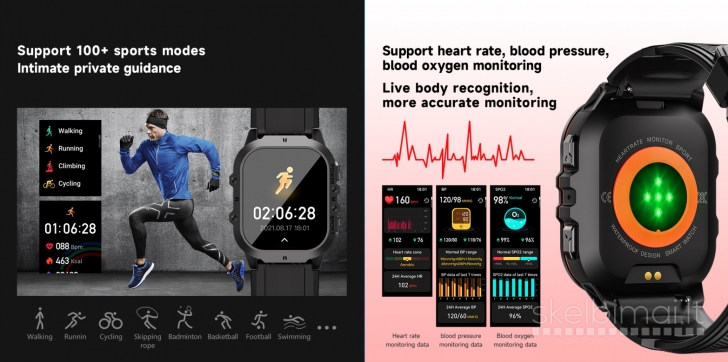 NAUJAS! OUKITEL 1.96" AMOLED HD IŠMANUSIS LAIKRODIS - SMART WATCH