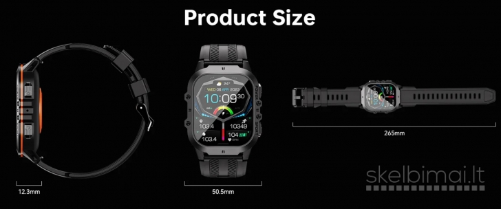 NAUJAS! OUKITEL 1.96" AMOLED HD IŠMANUSIS LAIKRODIS - SMART WATCH