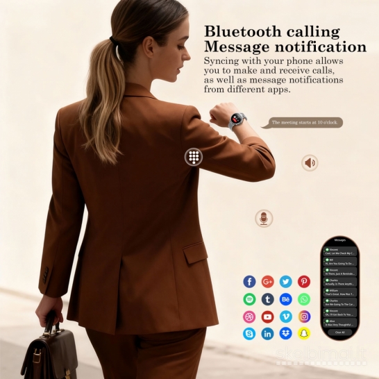 NAUJAS! BLACKVIEW LADY 1.26" HD IŠMANUSIS LAIKRODIS - SMART WATCH