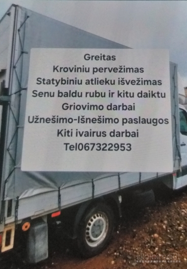 Kroviniu pervezimas kitos paslaugoa