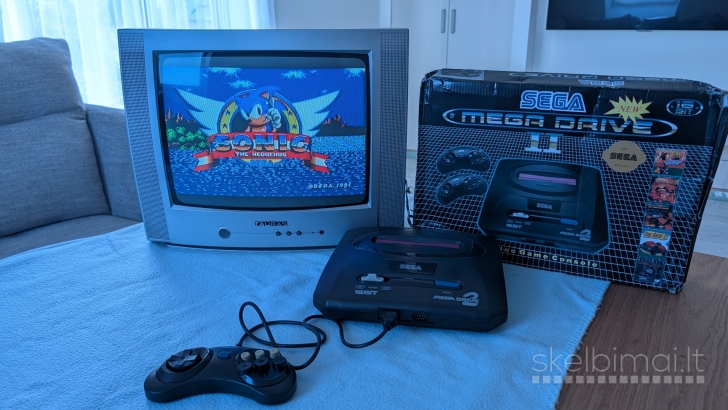 Sega Mega Drive II + 7 žaidimai