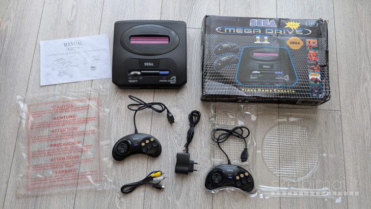 Sega Mega Drive II + 7 žaidimai