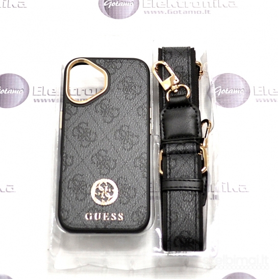 994 Dėklas nugarėlė GUESS Style1 su MagSafe – Apple iPhone 17 su 32mm diržu