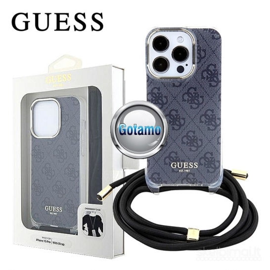 995 Dėklas nugarėlė GUESS Style2 – Apple iPhone 15 Pro su virvele