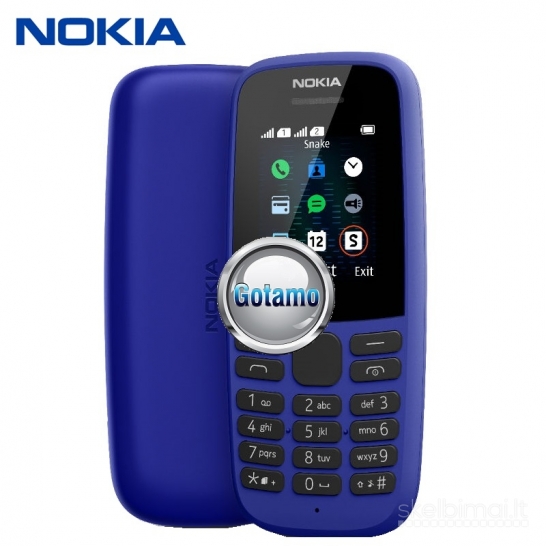 1001 Mobilusis telefonas Nokia 105 (2019), Mėlynas (Blue)