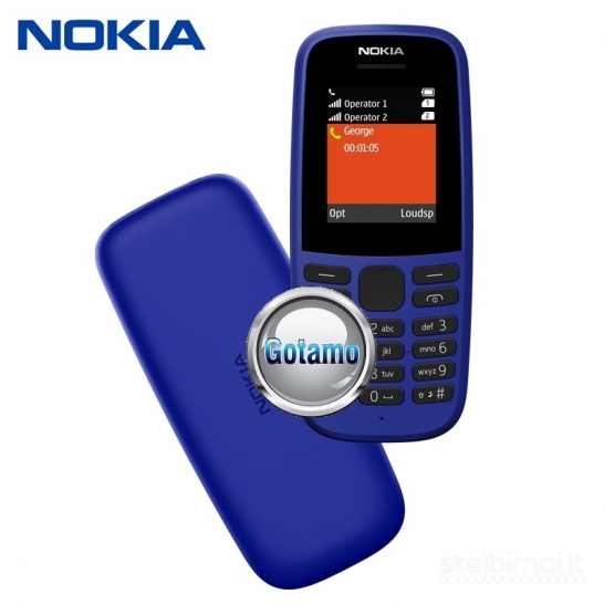1001 Mobilusis telefonas Nokia 105 (2019), Mėlynas (Blue)