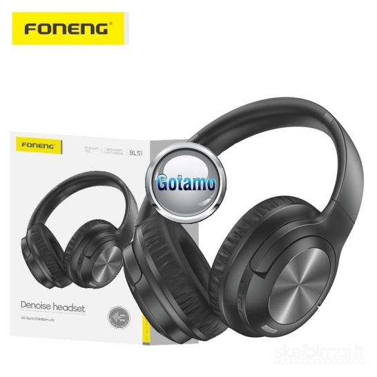 1003 Bluetooth ausinės Foneng ANC ENC 60H Music