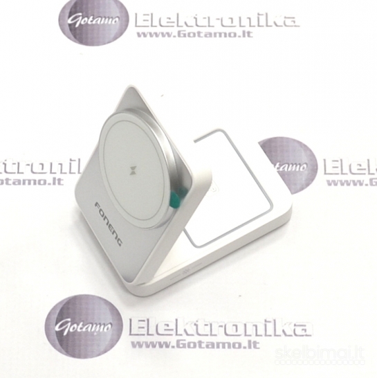 1004 Bevielio įkrovimo stotelė 3in1 15W Foneng MagSafe