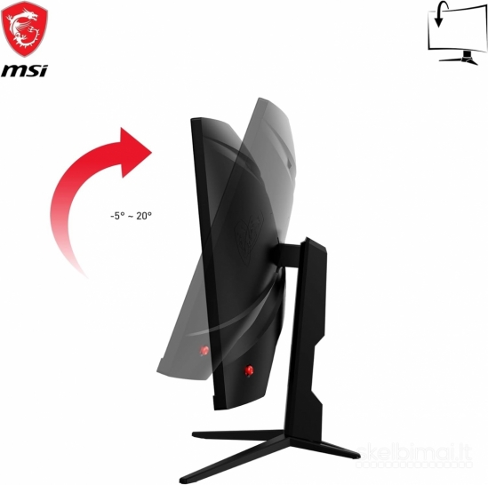 Naujas 24'' Msi Curved Gaming 180hz 1 m/s