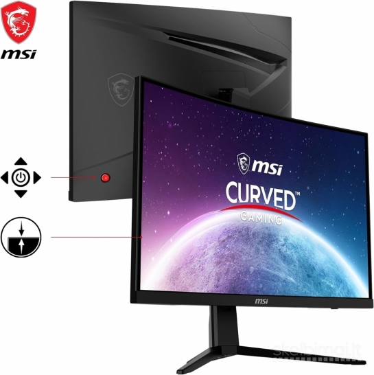 Naujas 24'' Msi Curved Gaming 180hz 1 m/s