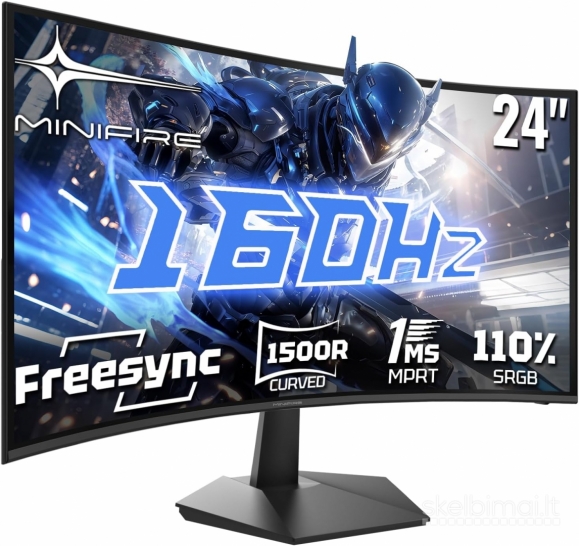 Naujas Lenktas 24" (160hz) Fhd 1 ms Gaming