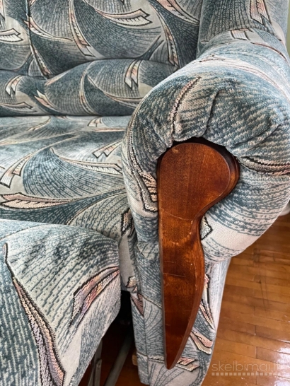 Minkštas kampas su miegama dalimi, funkcija ir patalynės dėže, daiktadėže