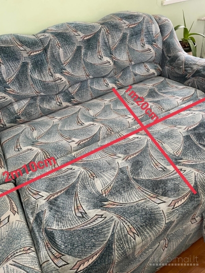 Minkštas kampas su miegama dalimi, funkcija ir patalynės dėže, daiktadėže