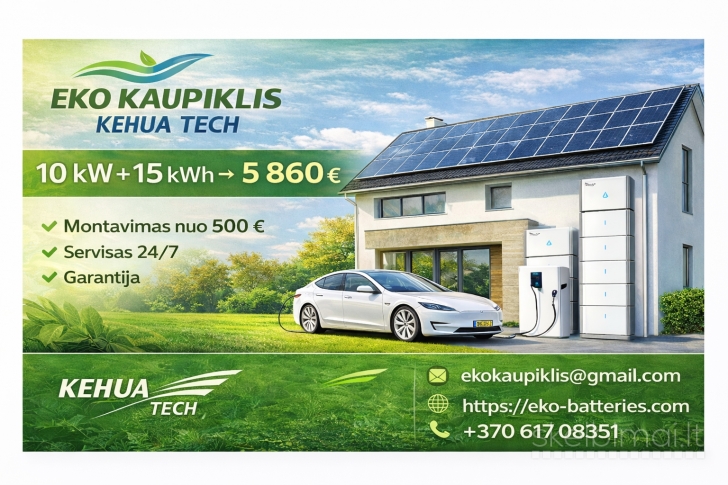 Saules paneles,baterisos,Energijos Kaupiklis Namams, inverteris,baterijos,