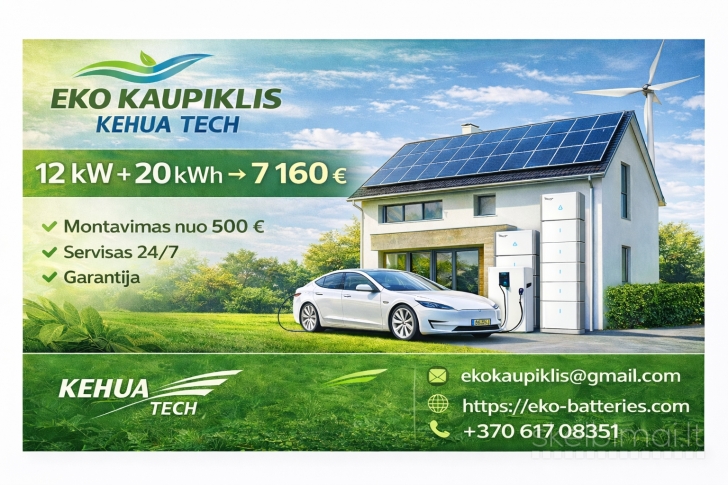 Saules paneles,baterisos,Energijos Kaupiklis Namams, inverteris,baterijos,